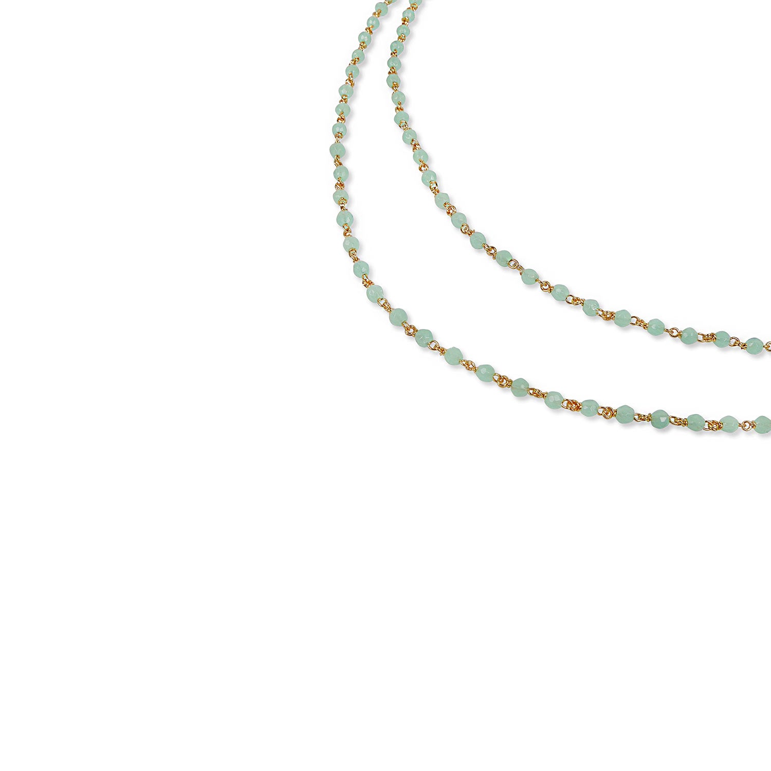 Maria Layered Bead Necklace in Mint