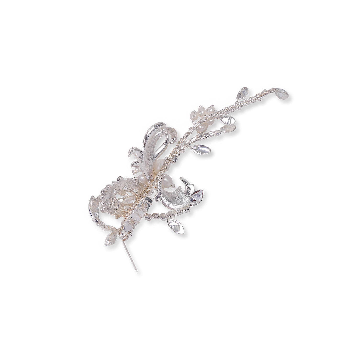 Floral Hair Vine Pin in Pearl