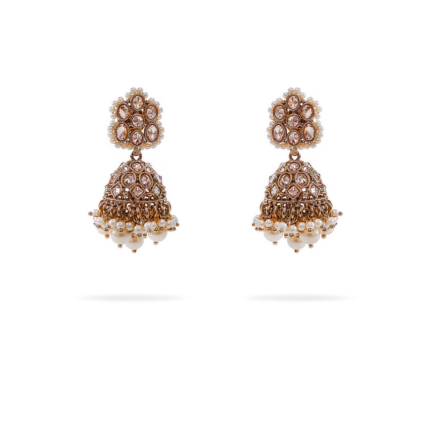 Tasha Jhumka Earrings in Pearl