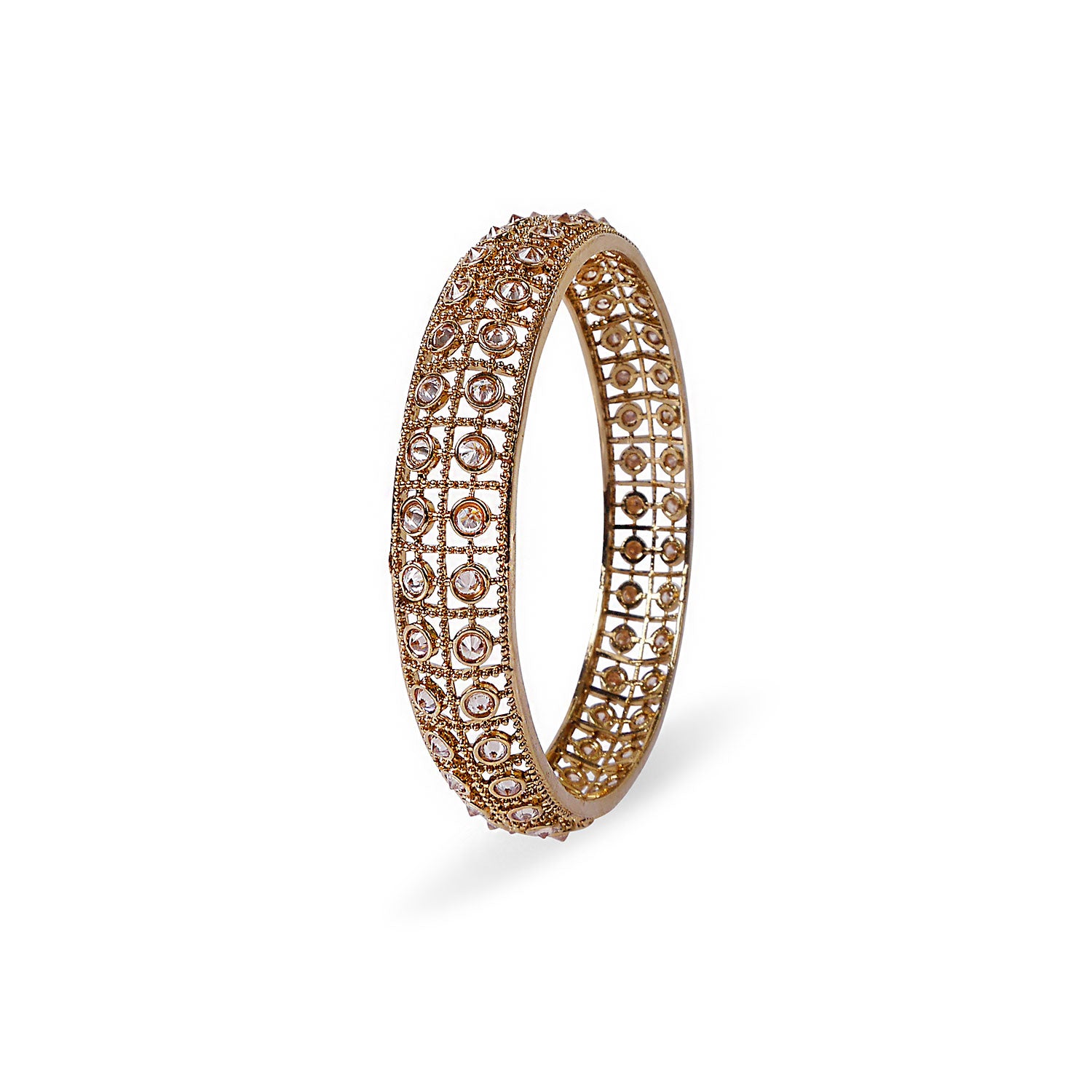 Suman Indian Bangle in Antique Gold