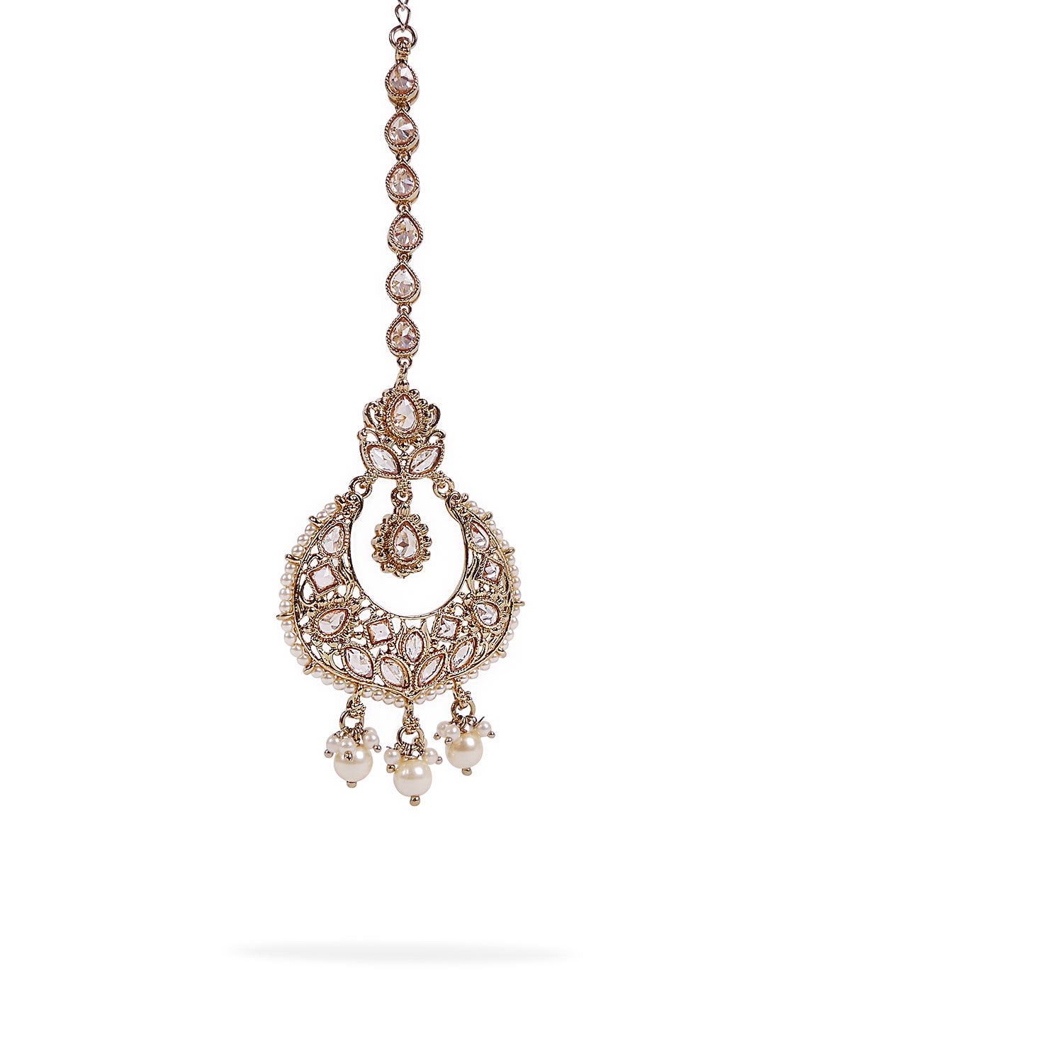 Palavi Tikka in Pearl and Antique Gold