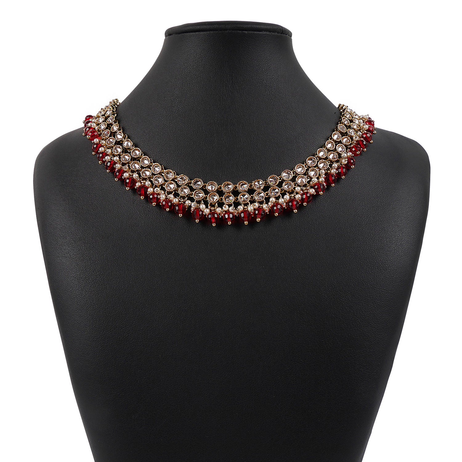 Freena Necklace in Maroon