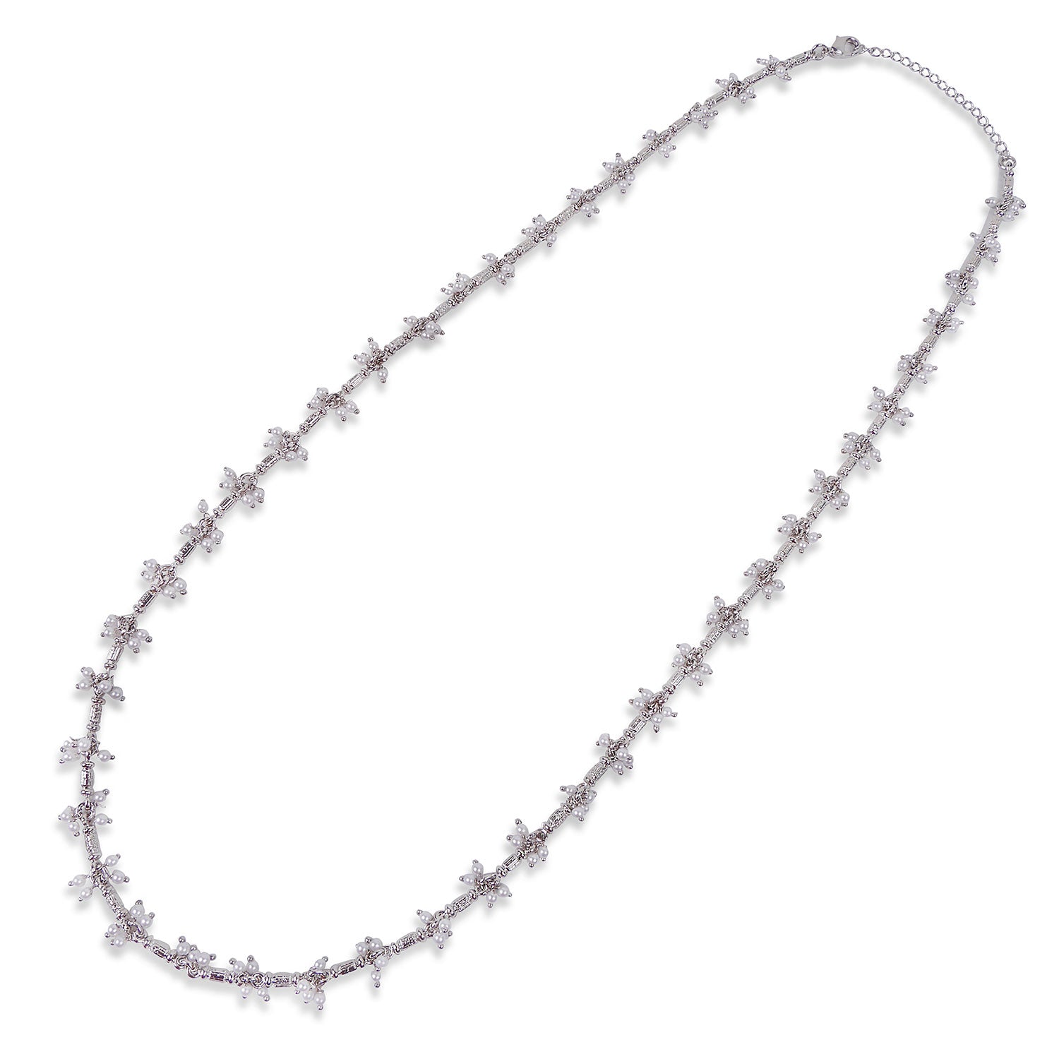 Kalki Long Chain in Pearl and Rhodium