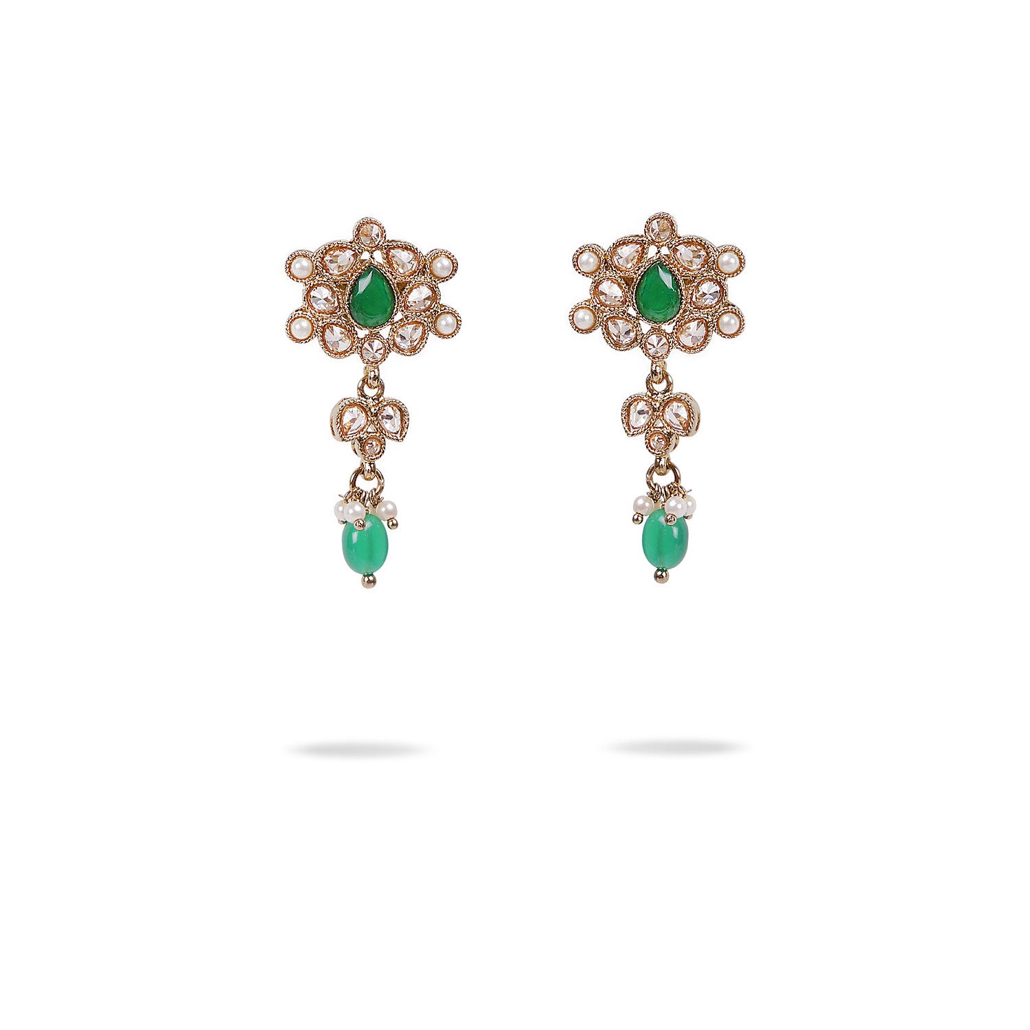 Masoom Small Earrings in Green