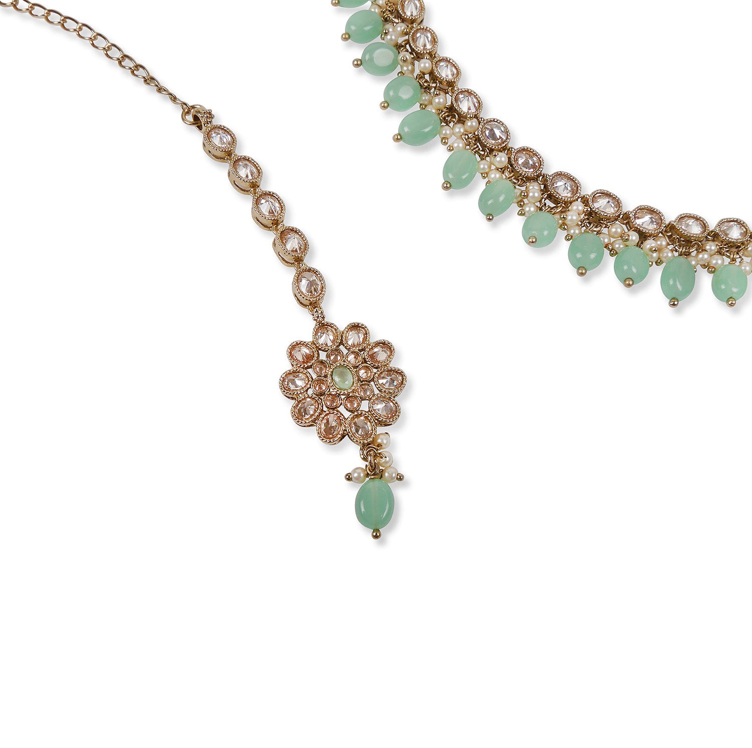 Florina Necklace Set in Mint