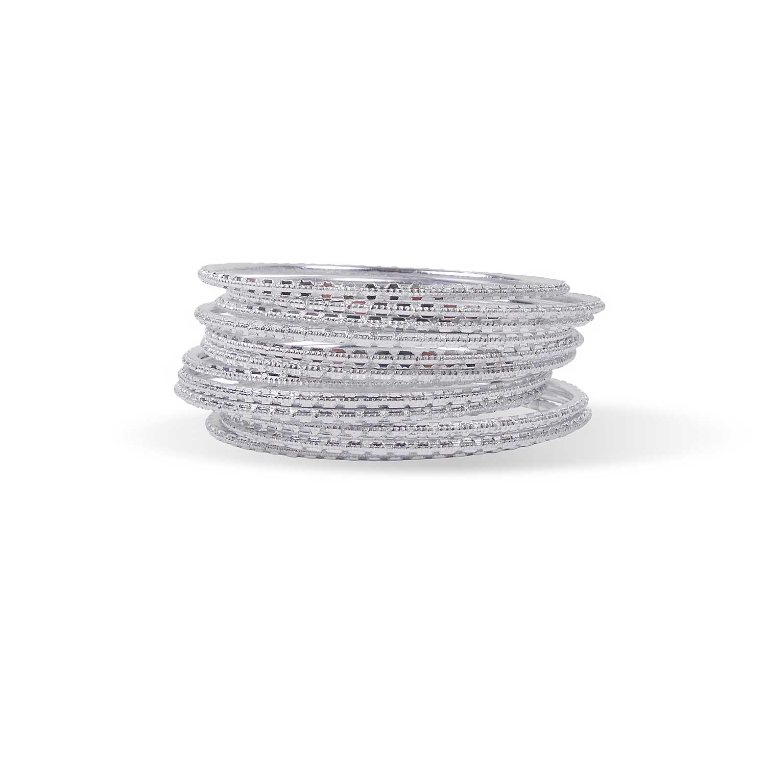 Textured Silver Bangles