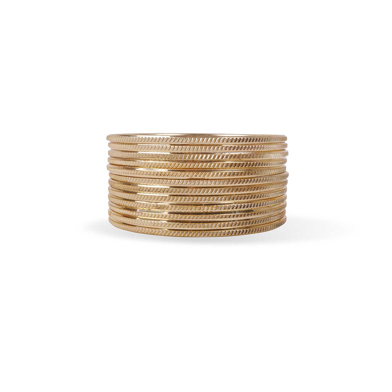 Etched Bangles in Light Gold
