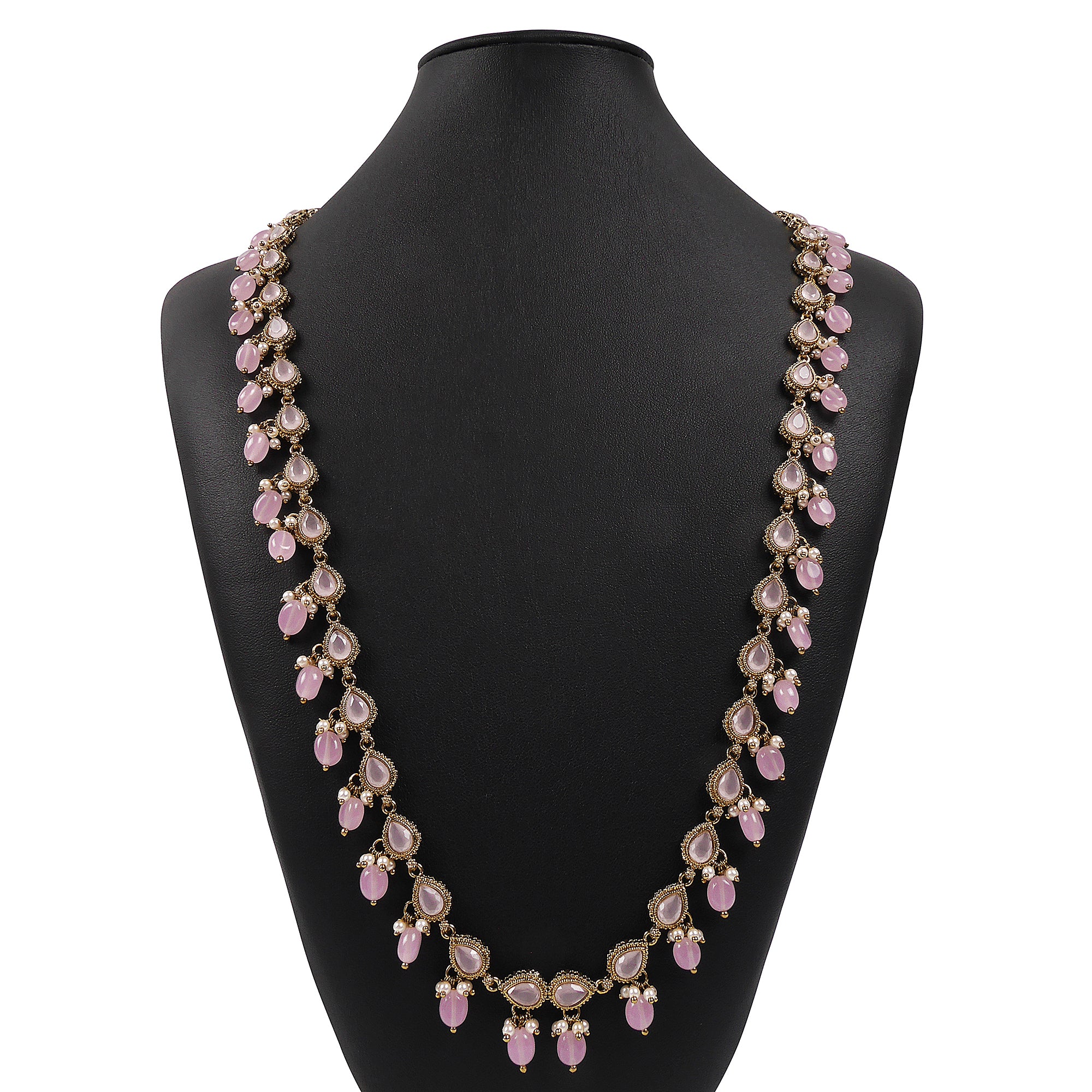 Ariana Long Necklace in Light Pink