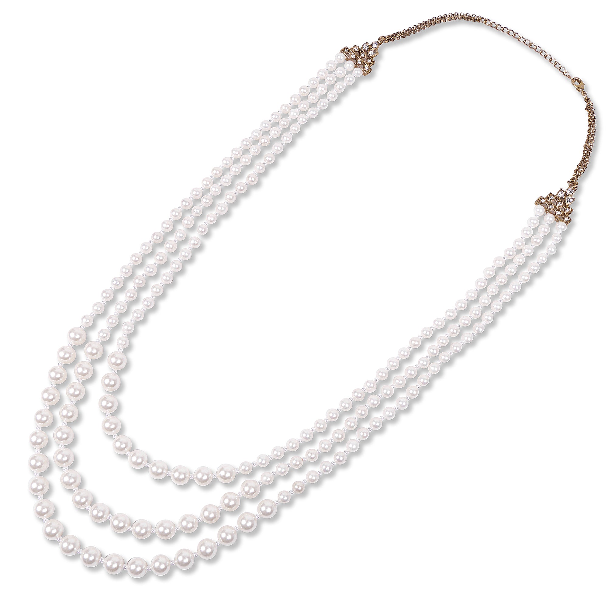 Ameerha Layered Pearl Long Chain