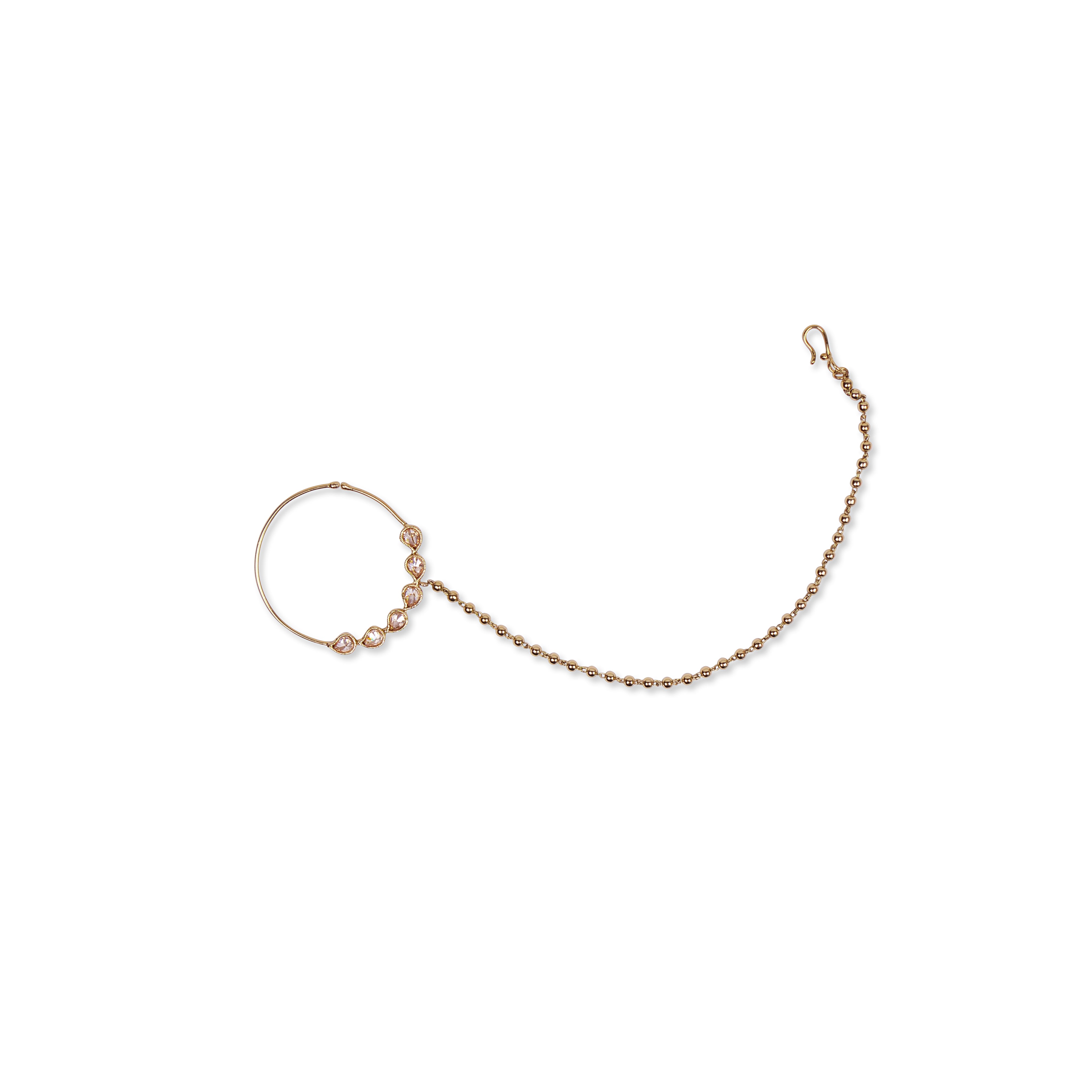 1.5" Teardrop Bridal Nose Ring in Antique Gold