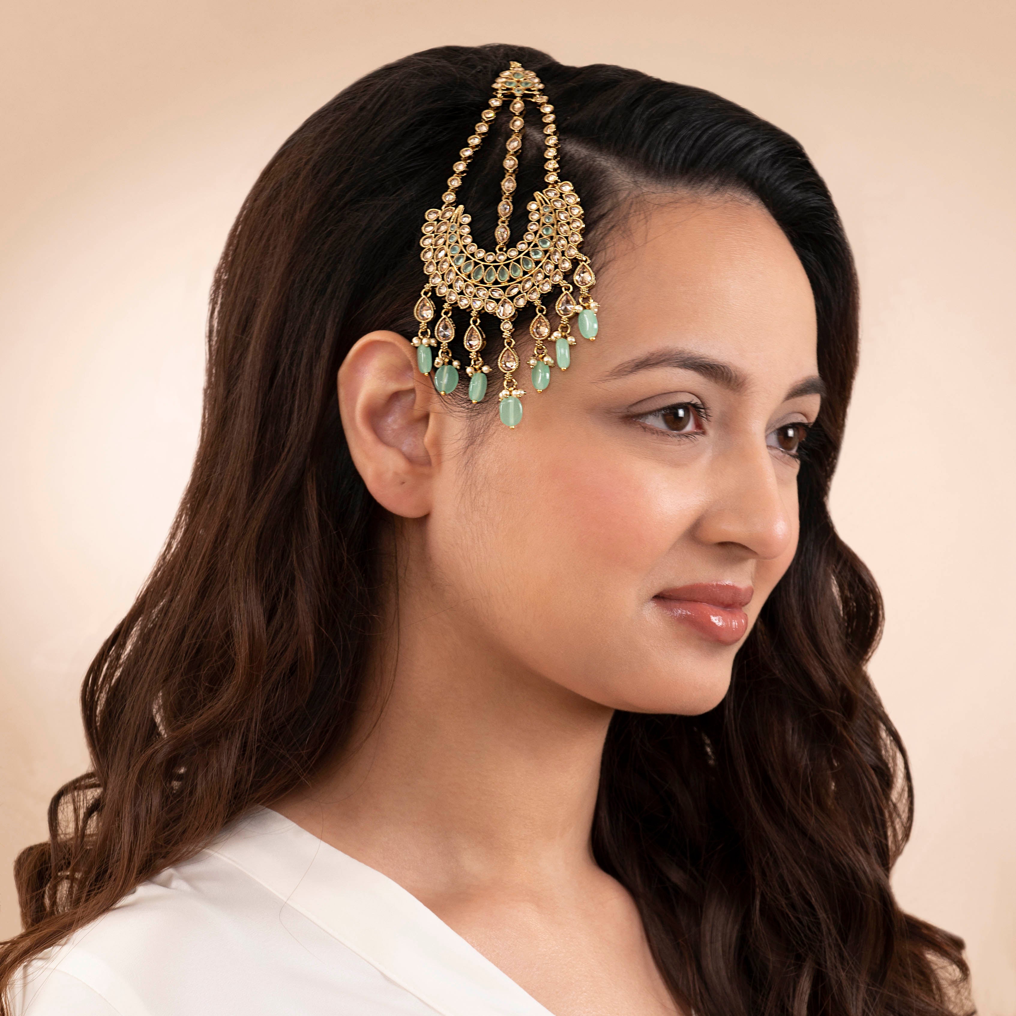 Kalina Mint Jhumar Headpiece