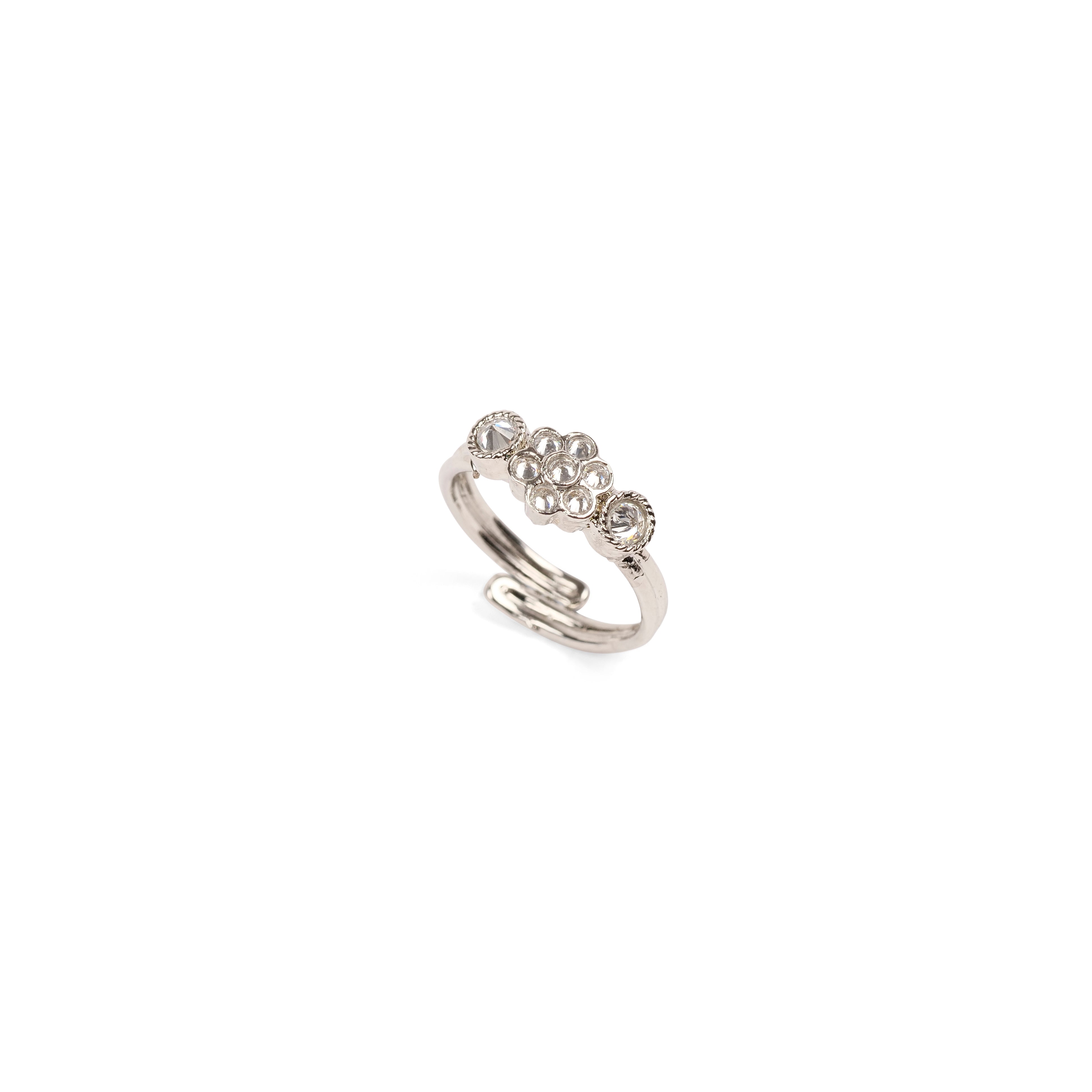 Forever Floral Ring in Rhodium