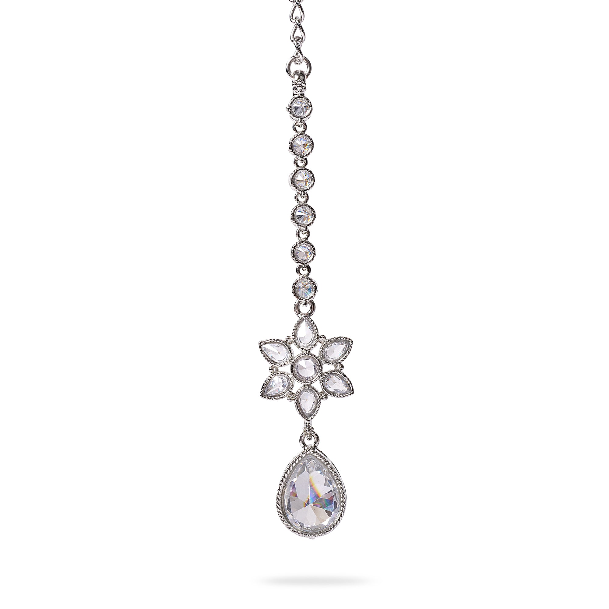 Joy Maang Tikka in Rhodium