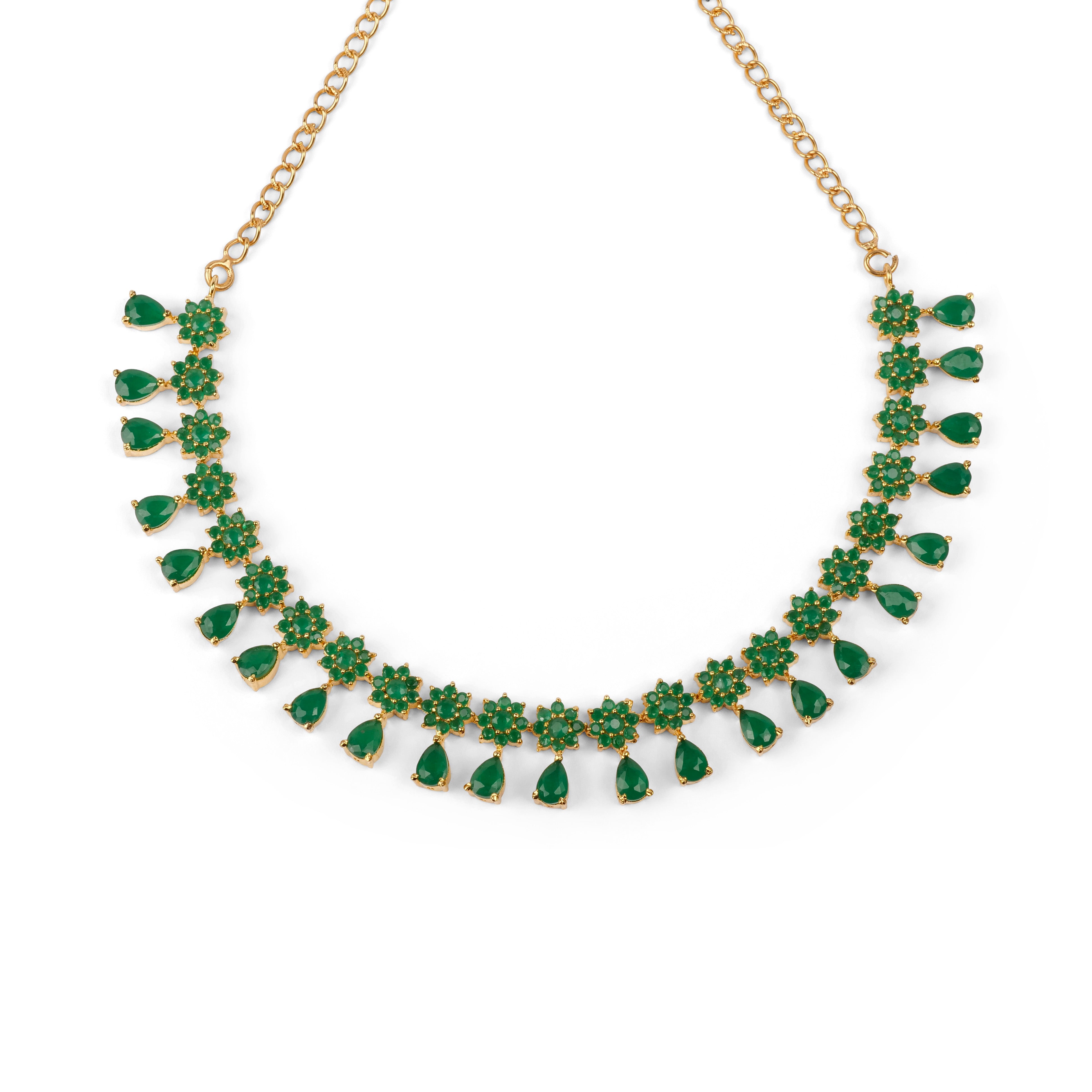 Neena Rajasthani Necklace Set in Green