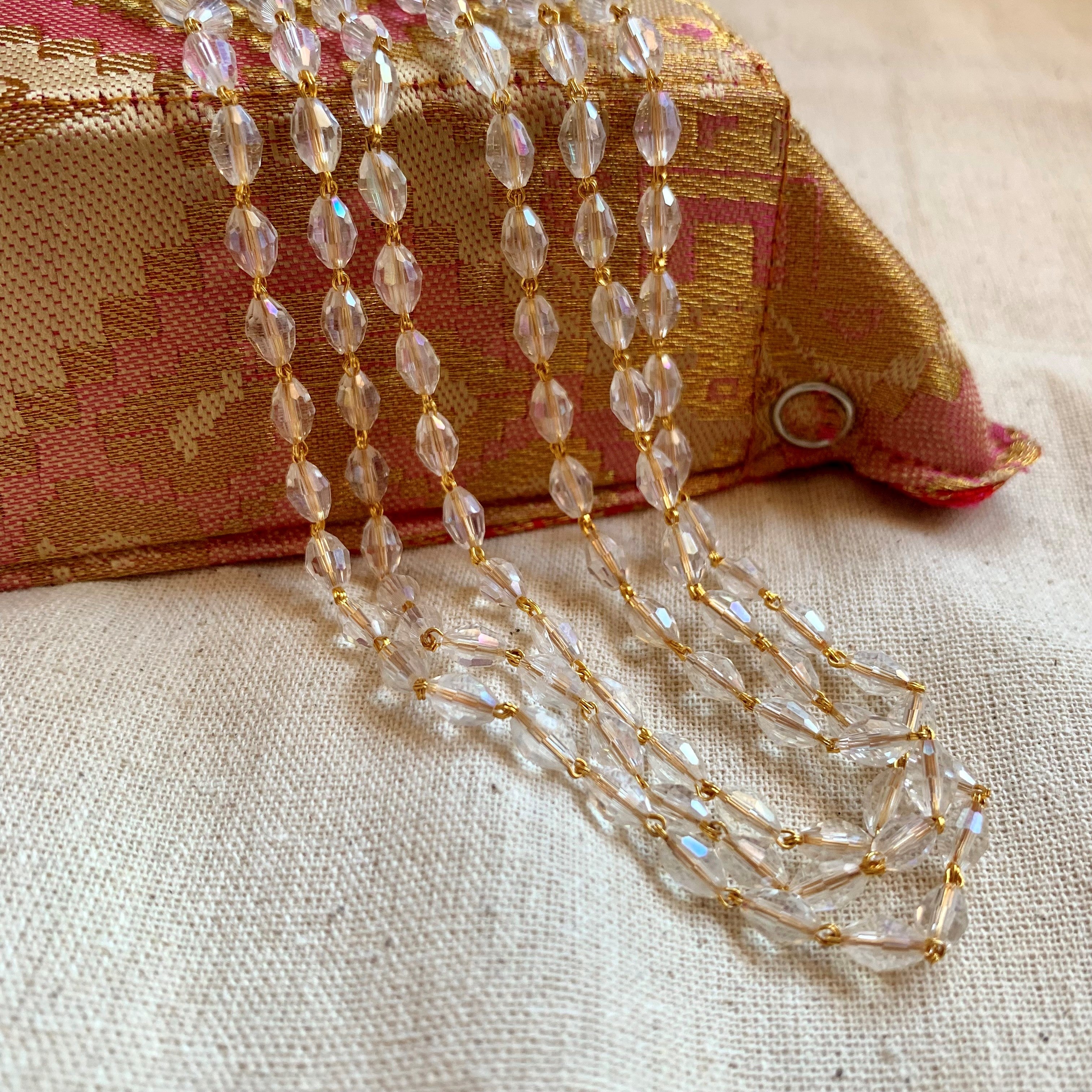 Beaded Necklace to Treasure in White